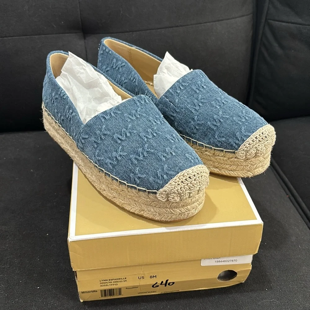 michael kors denim platform loafers - Picture 2 of 4